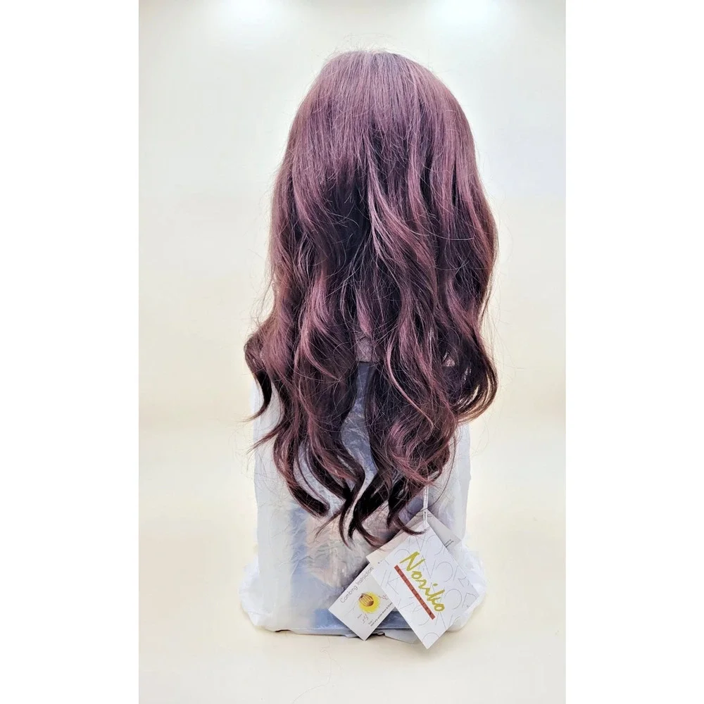 Noriko Jaden Wig Mulberry Brown Long Wavy Synthetic Hair Side Bangs 1707N NIB